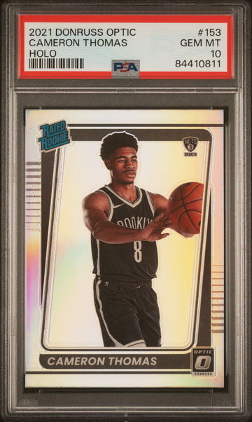 2021 Donruss Optic Holo Cameron Thomas #153 PSA 10