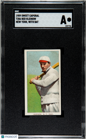 1909 Sweet Caporal (T206) Red Kleinow New York, With Bat SGC A