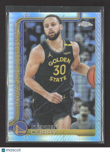 2025 Topps Chrome Stephen Curry #201 Blue Prizm
