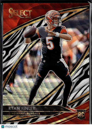2020 Panini Select Field Level Ryan Finley #281 Zebra Prizm