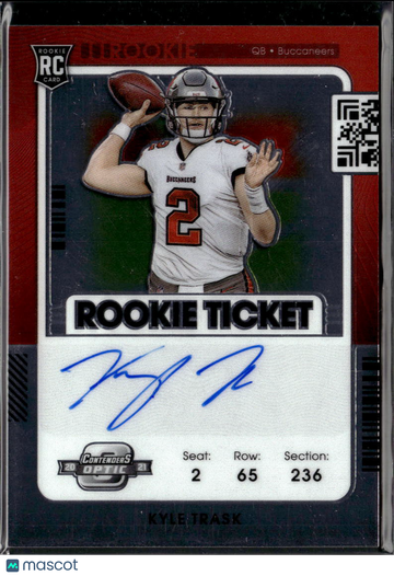 Kyle Trask 2022 Panini Contenders Optic RC Auto Red Tampa Bay Buccaneers