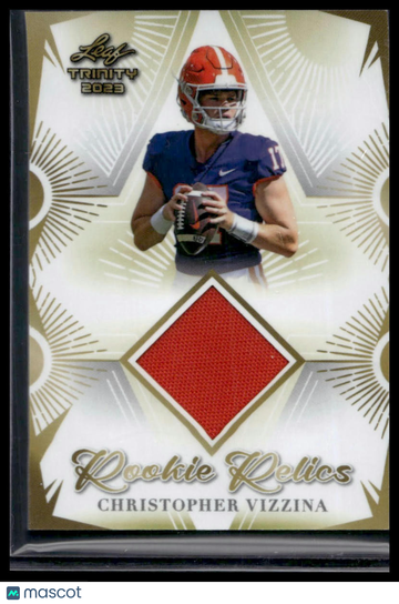 2023 Leaf Trinity (Mega Box) Christopher Vizzina #RR-9 Rookie Relic Gold MEM