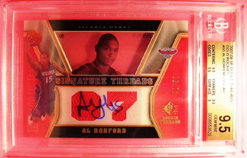 2007-08 SP ROOKIE THREADS GOLD ROOKIES #50 AL HORFORD AUTO 41/50 BGS 9.5 GEM MINT