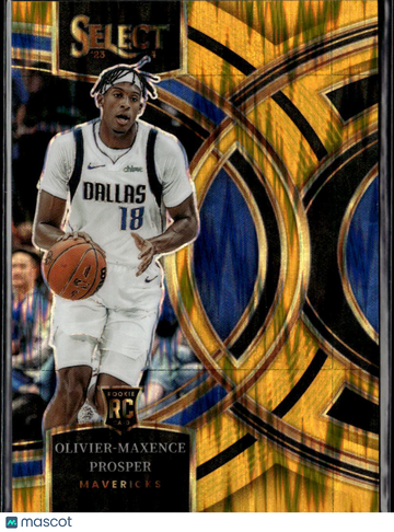 Olivier-Maxence Prosper 2024 Panini Select Prizm RC Gold /10 Dallas Mavericks