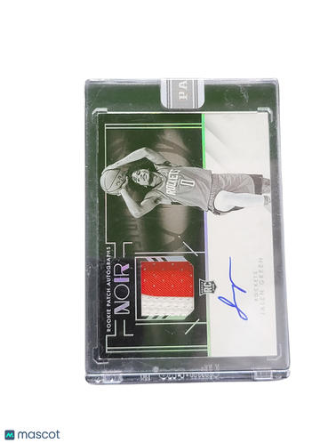2022 Panini Noir Jalen Green #327 Rookie Patch Autograph RC