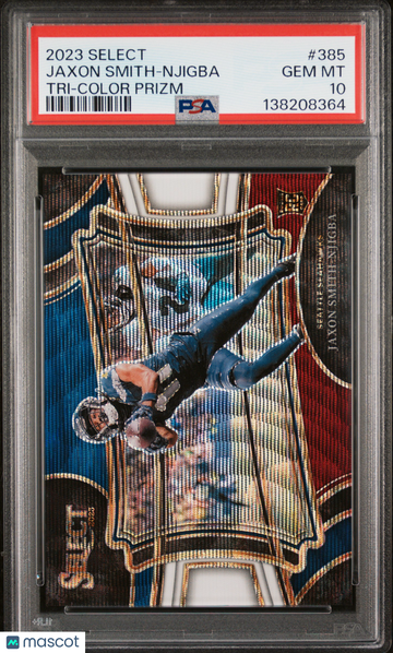 2023 Panini Select Jaxon Smith-Njigba #385 Tri Color Prizm PSA 10