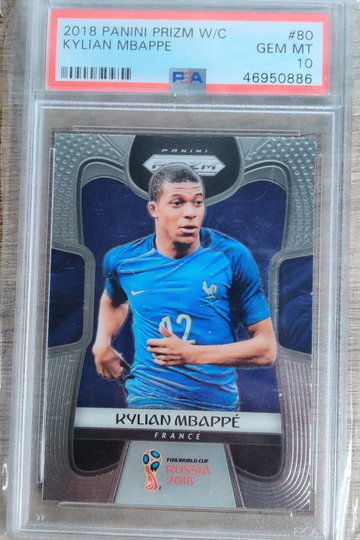 Kylian Mbappe 2018 WC Prizm PSA 10