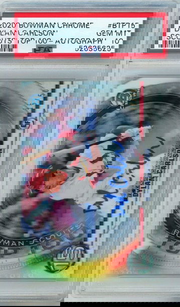 2020 Bowman Chrome Dylan Carlson Scouts Top 100 Autograph #BTP15 PSA 10 P1296