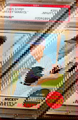 1968 Topps #280 Mickey Mantle PSA 8 Nr Mt Mint HOF  Centered
