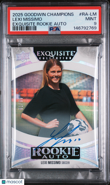 2025 Upper Deck Goodwin Champions Lexi Missimo #RA-LM Exquisite Collection Rookie 91/99 PSA 9