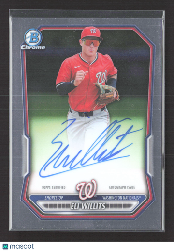 2025 Topps Bowman Chrome Eli Willits #CPA-EW 8/21. Auto