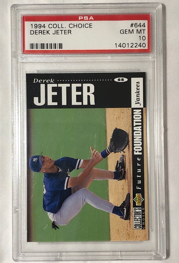 1994 COLL CHOICE #644 DEREK JETER GEM MT 10