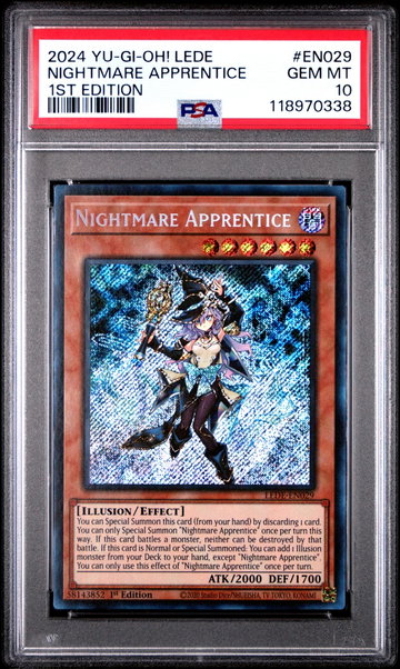 2024 Yu-Gi-Oh! Lede-Legacy of Destruction 1st Edition Nightmare Apprentice #EN029 PSA 10
