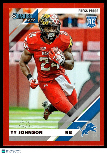 2019 Donruss Ty Johnson #295 Press Proof Red RC