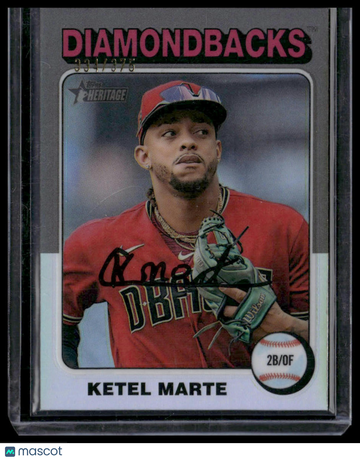 2024 Topps Heritage Ketel Marte #157 Chrome Silver Refractor SN