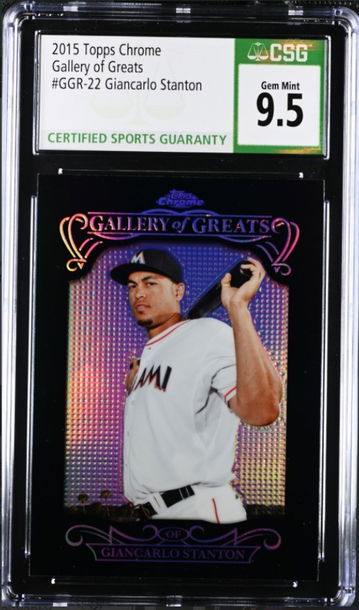 Giancarlo Stanton 2015 Topps Chrome Gallery of Greats GGR-22 CSG 9.5 Gem Mint