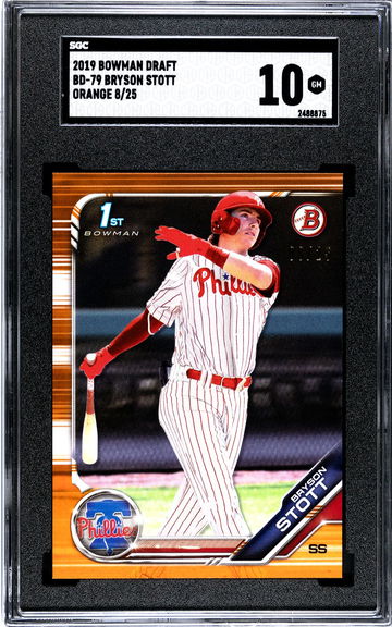 2019 Bowman Draft Orange /25 Bryson Stott SGC 10 Pop 2