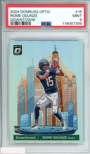 2024 PANINI DONRUSS OPTIC DOWNTOWN! ROME ODUNZE #15 RC PSA 9 MINT