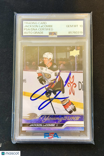 Jackson Lacombe 2024 Upper Deck #456-Young Guns Auto 10 PSA A