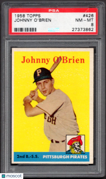 1958 Topps Johnny O'Brien #426 PSA 8