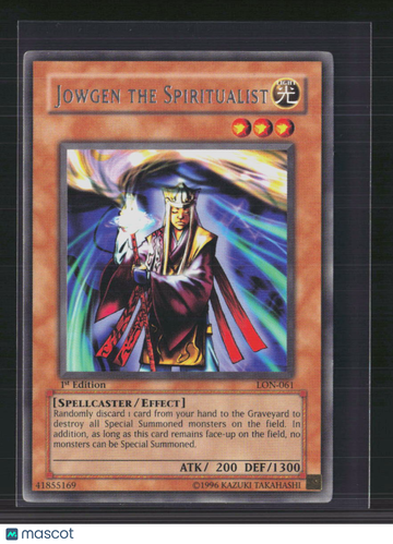 Yu-Gi-Oh! TCG 2003 Yu-Gi-Oh! Labyrinth of Nightmare Jowgen the Spiritualist 1st Edition