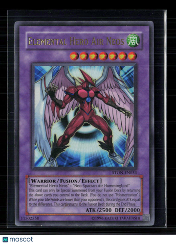 2007 Yu-Gi-Oh! Strike of Neos Elemental HERO Air Neos Ultra Rare Fusion Effect 1st Edition