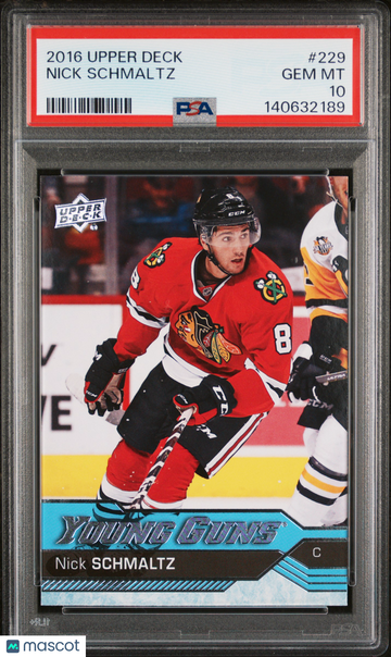 2016-17 Upper Deck Nick Schmaltz #229 Young Guns Rookie PSA 10