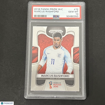 2018 Panini Prizm World Cup Marcus Rashford #72 PSA 10