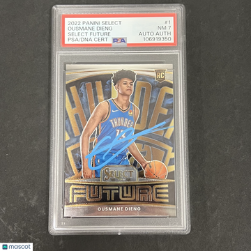 2022 Panini Select Select Future Ousmane Dieng #1 PSA 7 Auto A