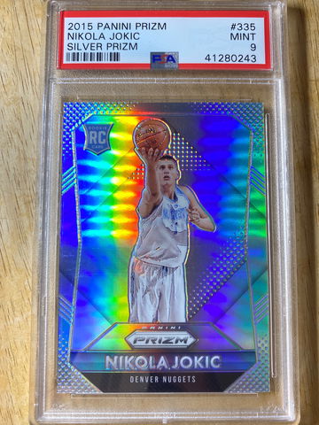 2015-16 PRIZM SILVER NIKOLA JOKIC RC PSA 9 #335