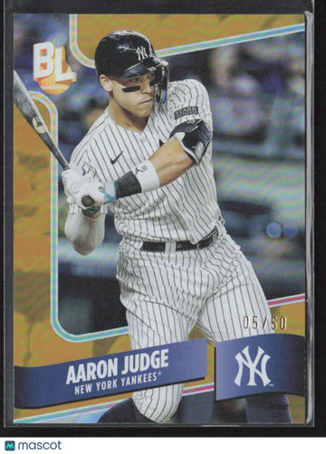 2024 Topps Big League Aaron Judge #WR-54 Gold Foil Baseball Trading Card New York Yankees MLB
