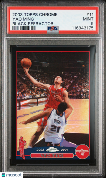 2003-04 Topps Chrome Yao Ming #11 Black Refractor /500 PSA 9