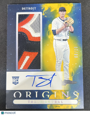 2021 Panini Chronicles Origins Baseball Tarik Skubal #OJA-TS /10 Patch RC