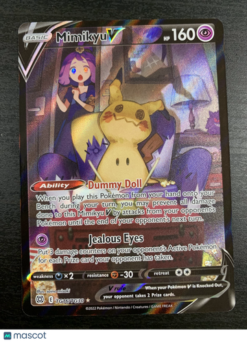 2022 Brilliant Stars Mimikyu V Holo Rare Etched CSR #TG16/TG30