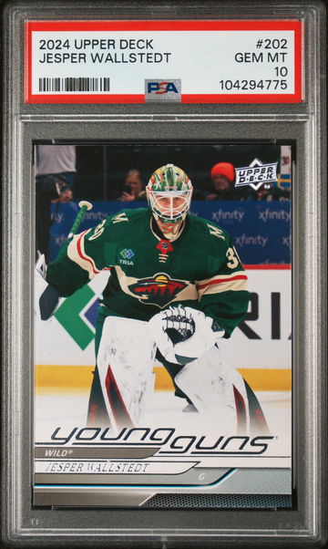 2024 Upper Deck Young Guns Jesper Wallstedt #202 PSA 10