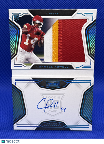 2021 Panini Playbook Cornell Powell #239 Platinum SN MEM AU RC
