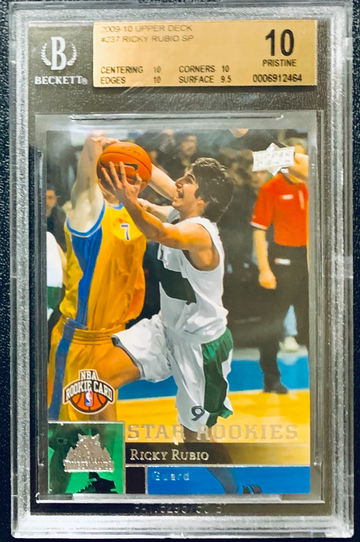 2009-10 Upper Deck Ricky Rubio SP RC BGS 10 Pristine POP 7