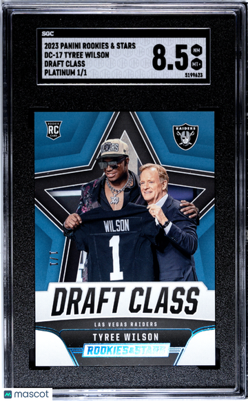2023 Panini Rookies & Stars Tyree Wilson #DC-17 Draft Class Platinum 1 1 SGC 8.5