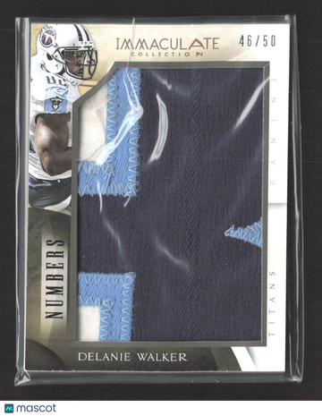 2015 Panini Immaculate Collection Numbers Delanie Walker #IM-DWA /50 Patch Game-worn material