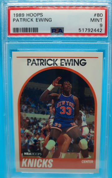 1989 Hoops #80 Patrick Ewing PSA 9