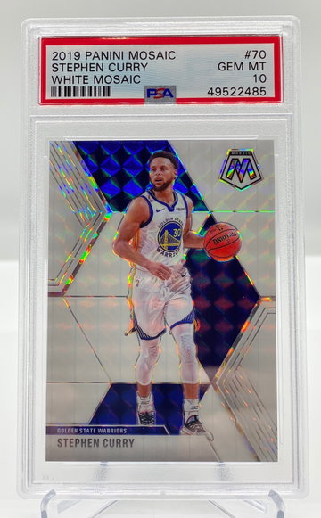 Stephen Curry POP 1 #/25 White Mosaic PSA 10