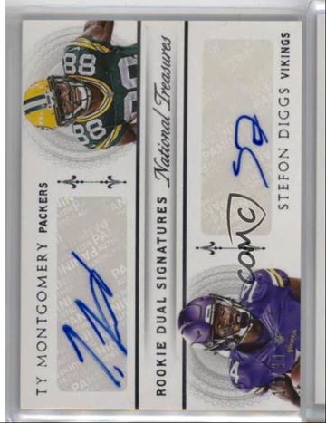 2015 National Treasures dual auto #16/49 Stefan Diggs