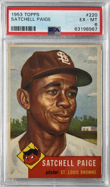 1953 Topps #220 SATCHELL PAIGE St. Louis Browns HOF PSA 6 EX-MT Baseball
