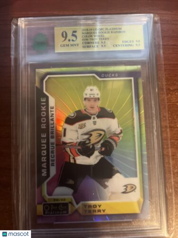 2018-19 O-Pee-Chee Platinum Troy Terry #196 Rookie MNT 9.5