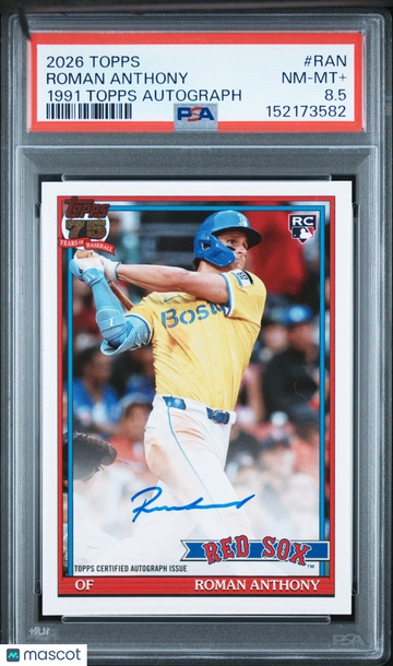 2026 Topps 1991 Topps Baseball Autographs Roman Anthony #RAN PSA 8.5