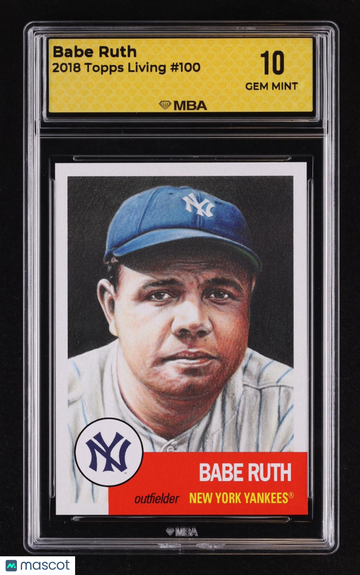 2018 Topps Living Babe Ruth #100 MBA 10