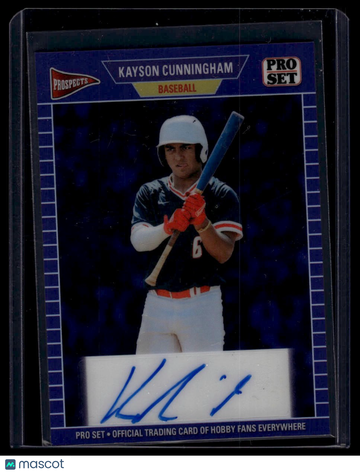 2026 Pro Set Metal - 1989 Pro Set Autographs Prismatic Purple Kayson Cunningham #89A-KC2 AU SN