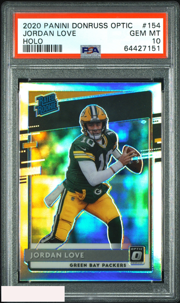 2020 PANINI DONRUSS OPTIC JORDAN LOVE #154 HOLO ROOKIE RC PSA 10 GEM MT