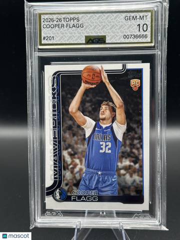 2025 Topps Cooper Flagg #201 RC AGS 10