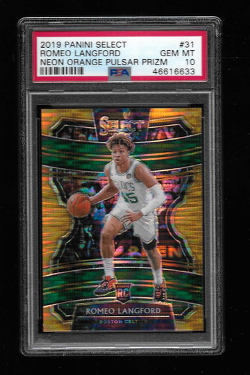 2019 PANINI SELECT ROMEO LANGFORD NEON ORANGE PULSAR